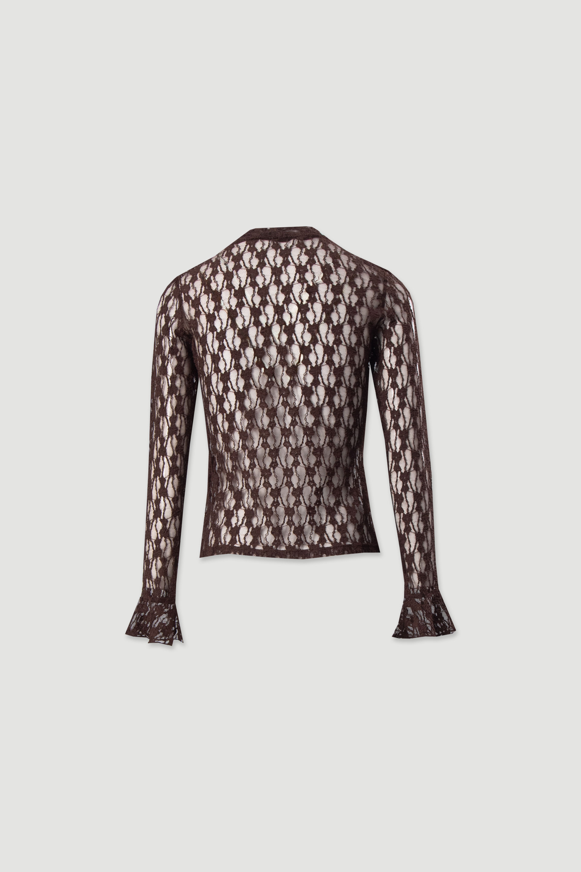 Lace blouse with long sleeves