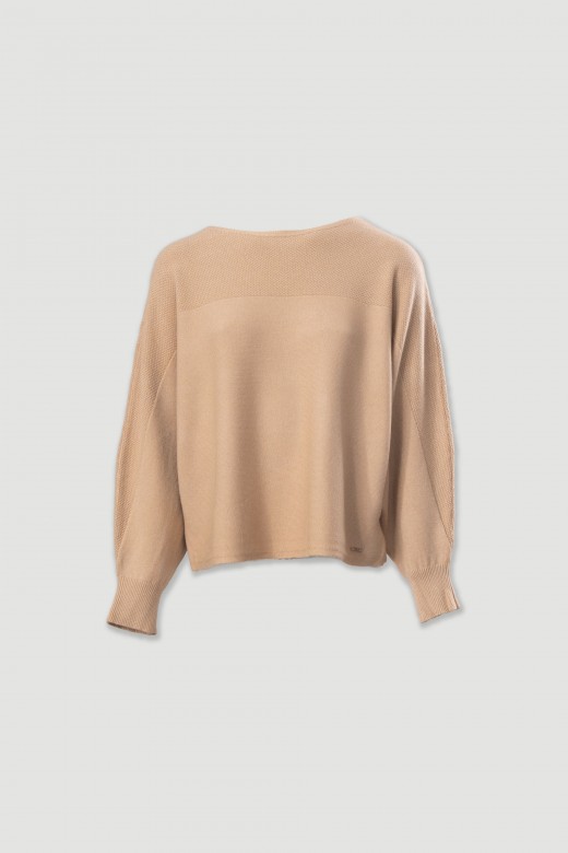 Jersey de punto con mangas anchas Jersey de punto con mangas anchas