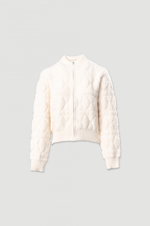 Textured knit jacket