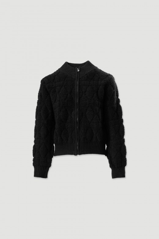 Textured knit jacket