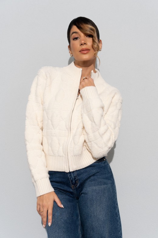 Textured knit jacket