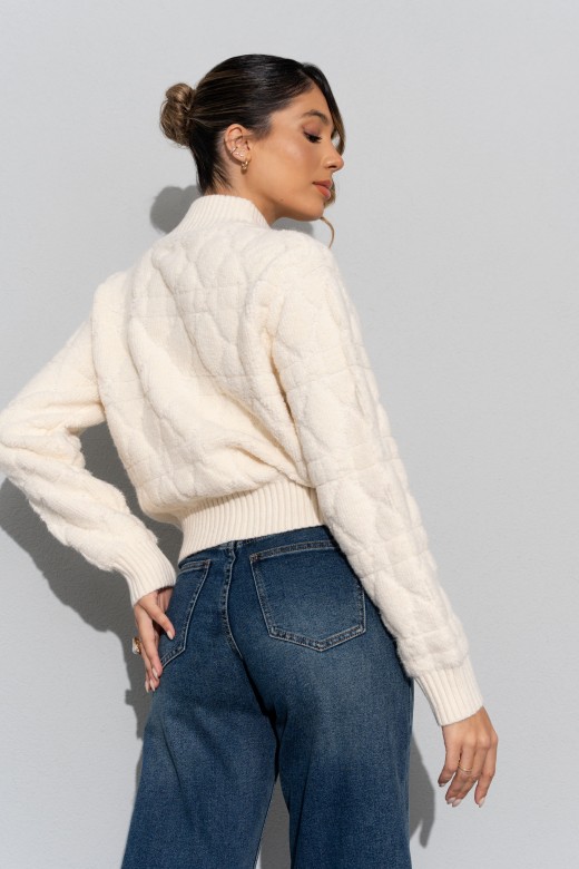 Textured knit jacket