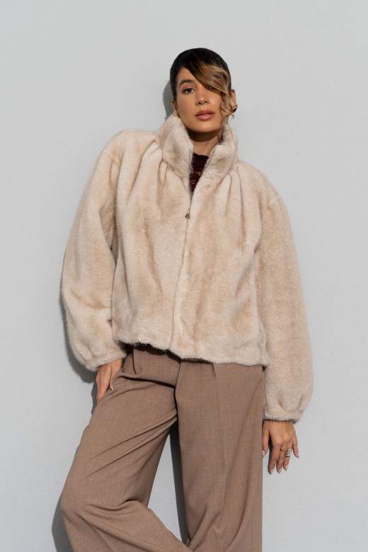 Chaqueta corta de pelo sintético Chaqueta corta de pelo sintético