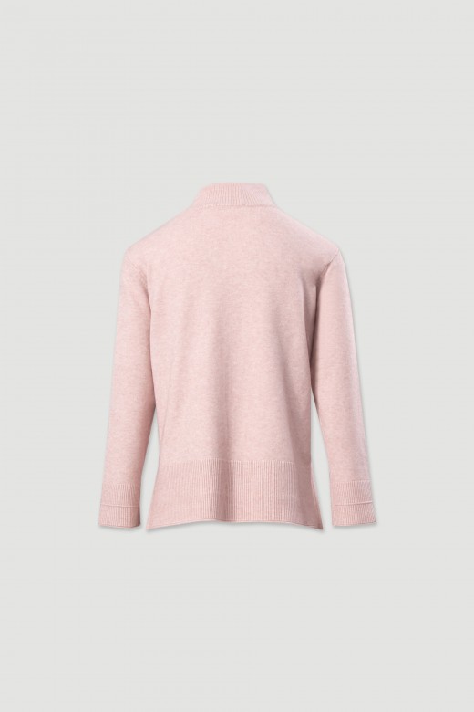 Knit high-neck sweater Knit high-neck sweater