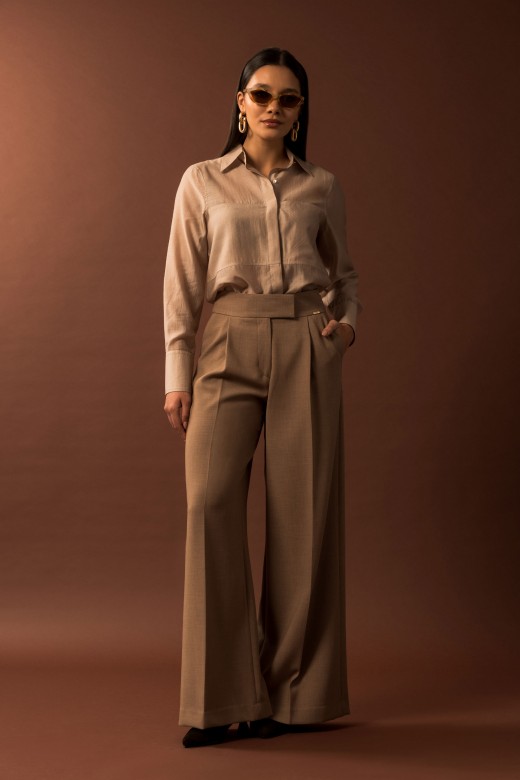 Classic high-waisted wide leg trousers Classic high-waisted wide leg trousers