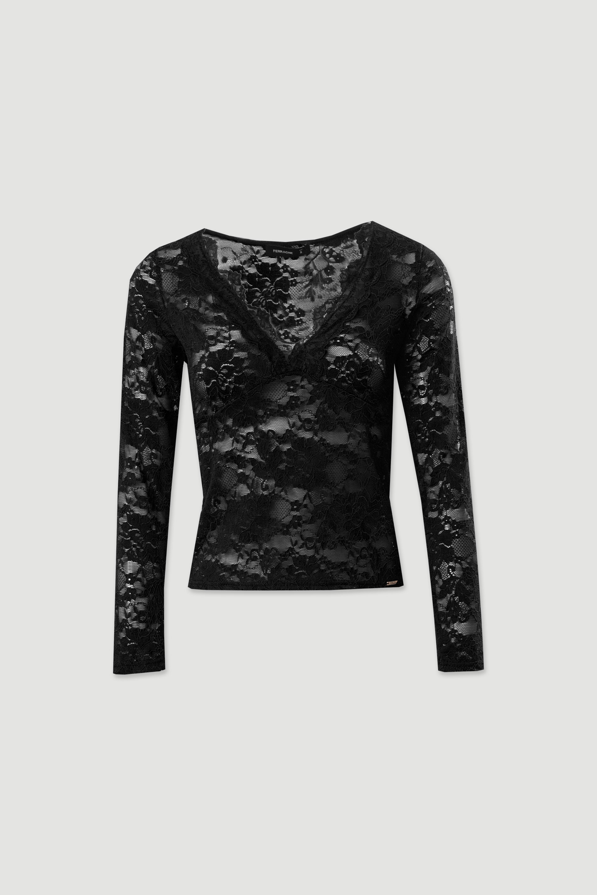 Lace top with v-neckline
