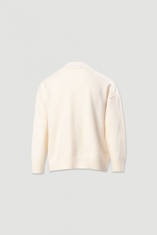 Knit cardigan with front pockets