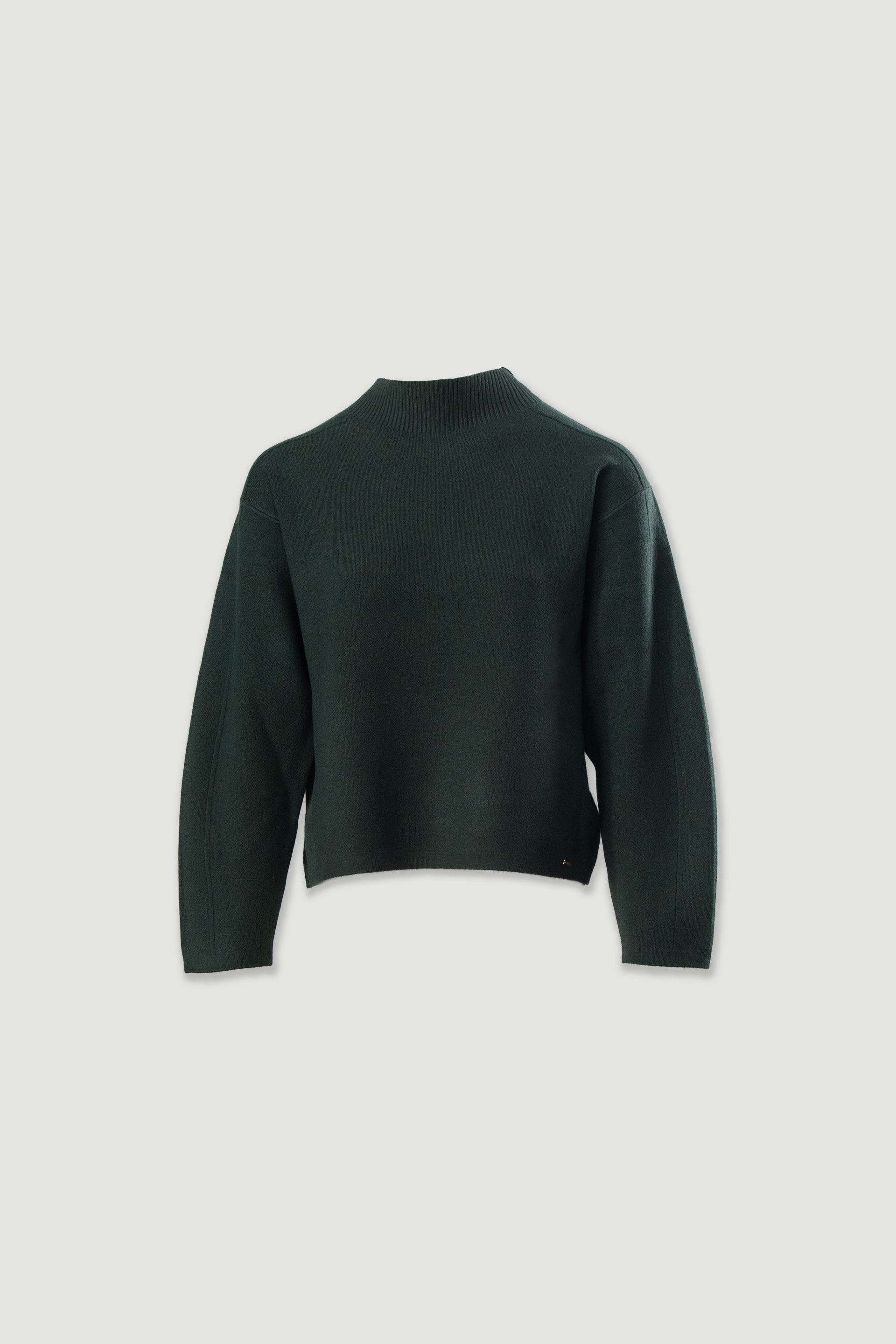 Dropped-shoulder knit sweater