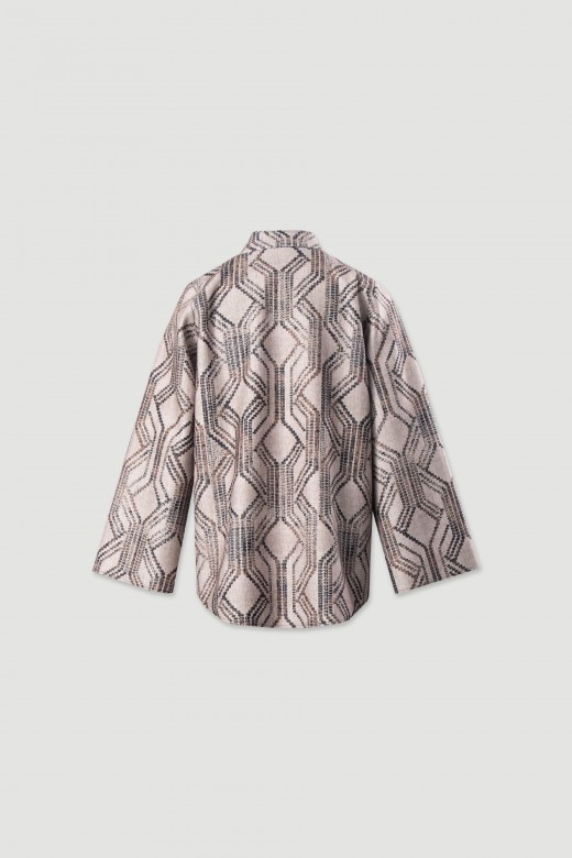 Abrigo con estampado geométrico Abrigo con estampado geométrico