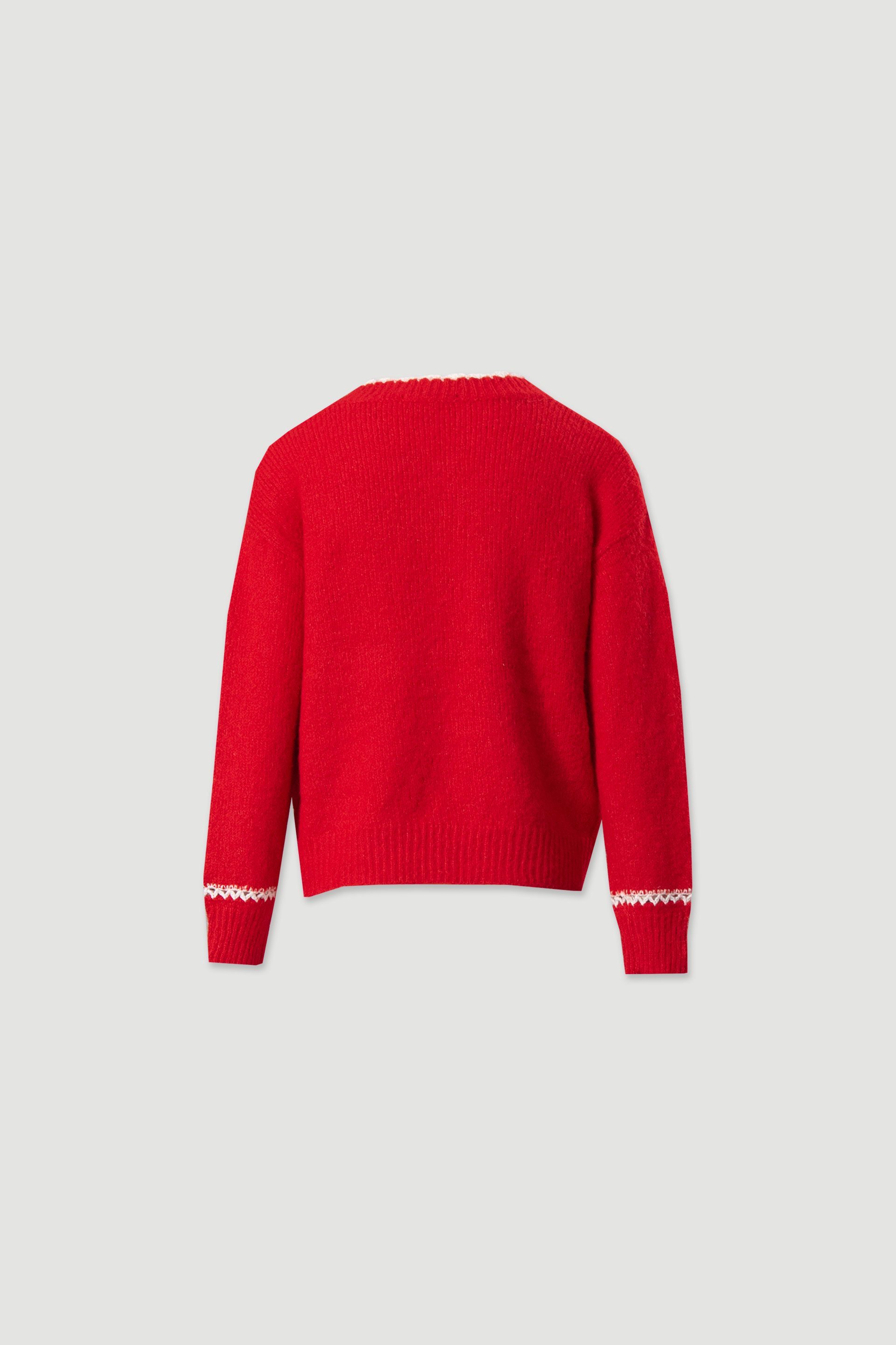 V-neck sweater with contrast trim