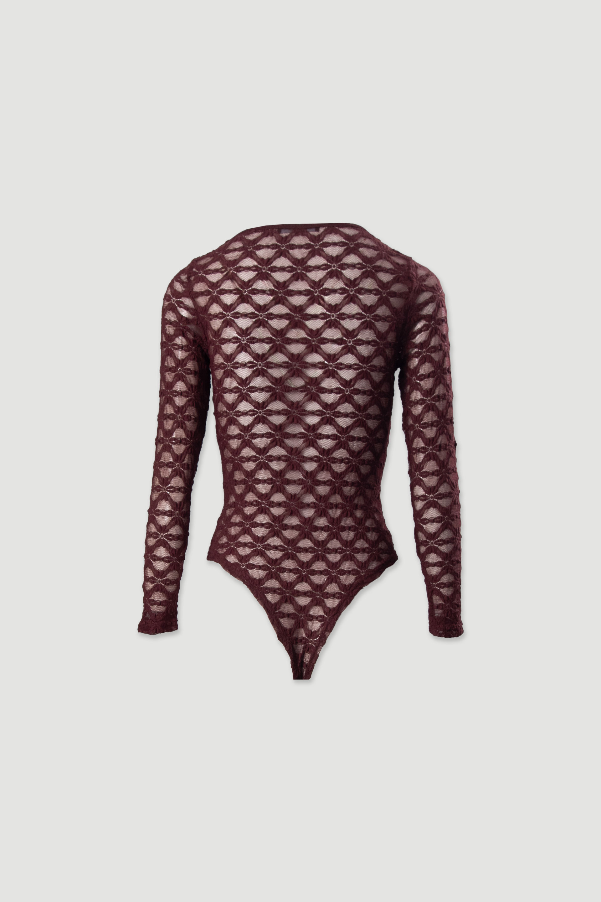 Body em renda com decote em v