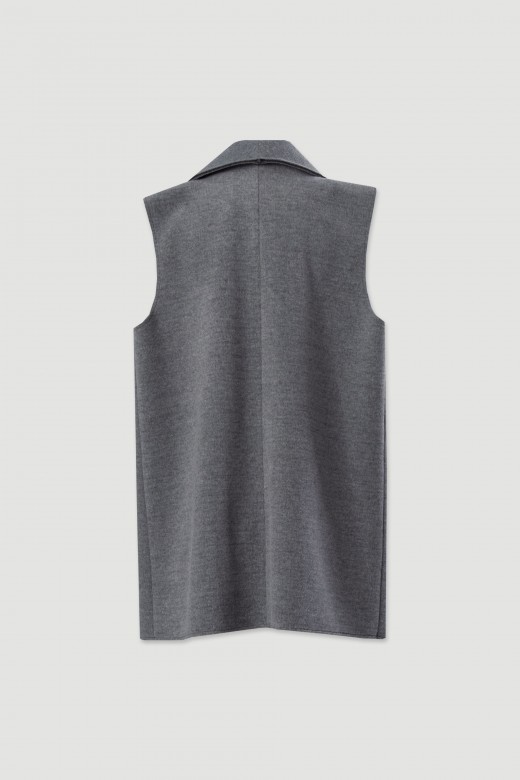 Gilet long  large col chle