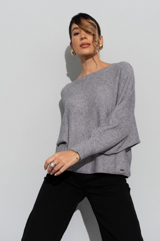 Camisola de malha de manga larga Camisola de malha de manga larga