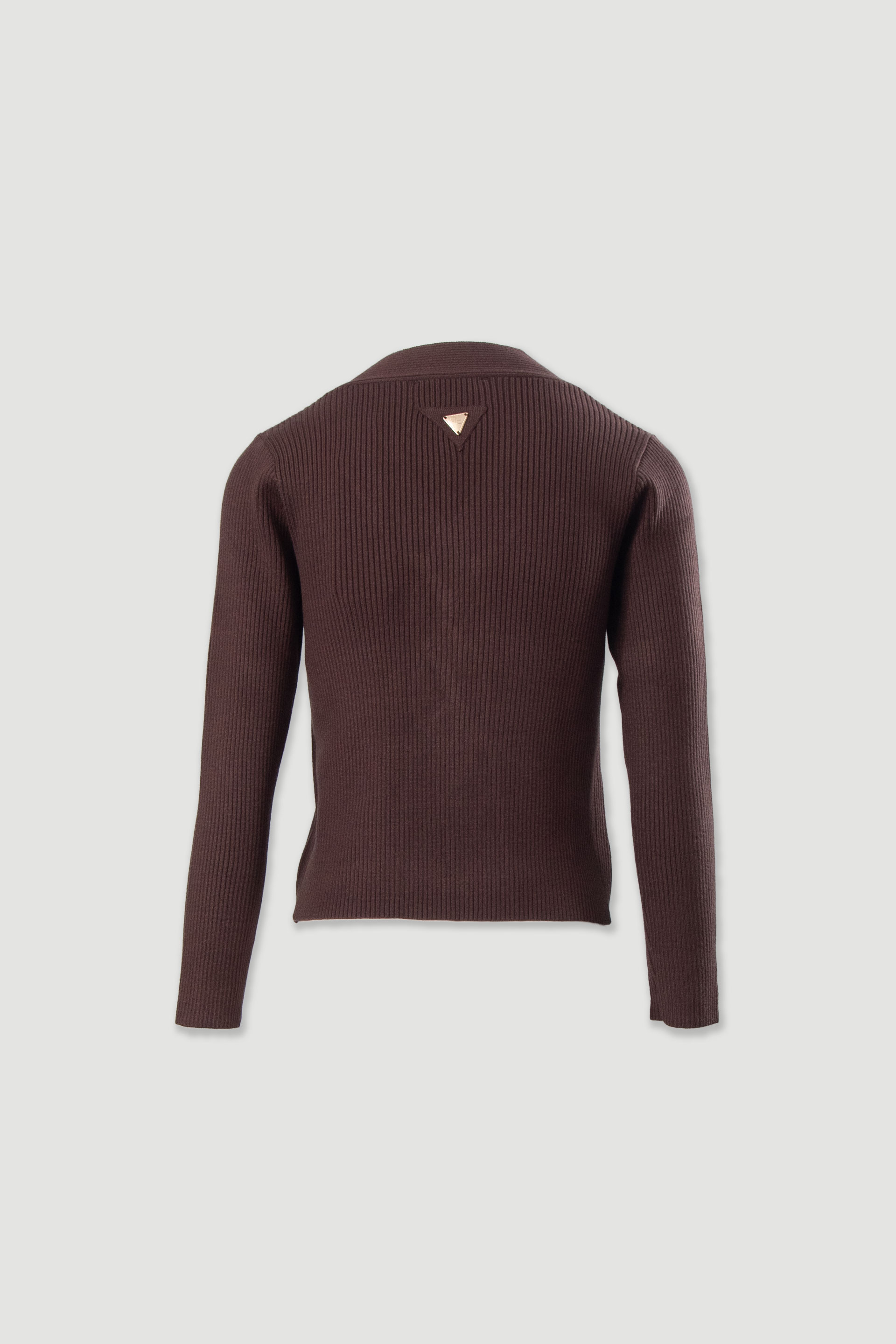 Knit sweater with braided detail