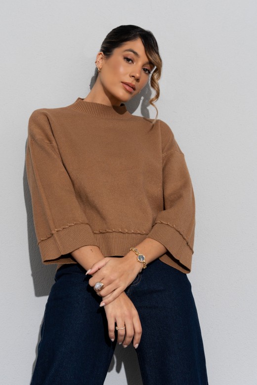 Camisola de malha manga 3/4 Camisola de malha manga 3/4
