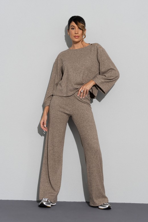 Fluid knit trousers