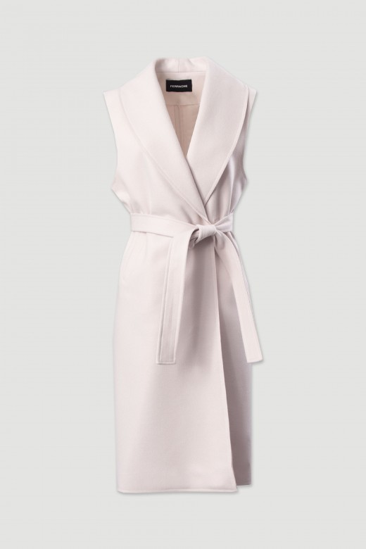 Long vest with belt Long vest with belt