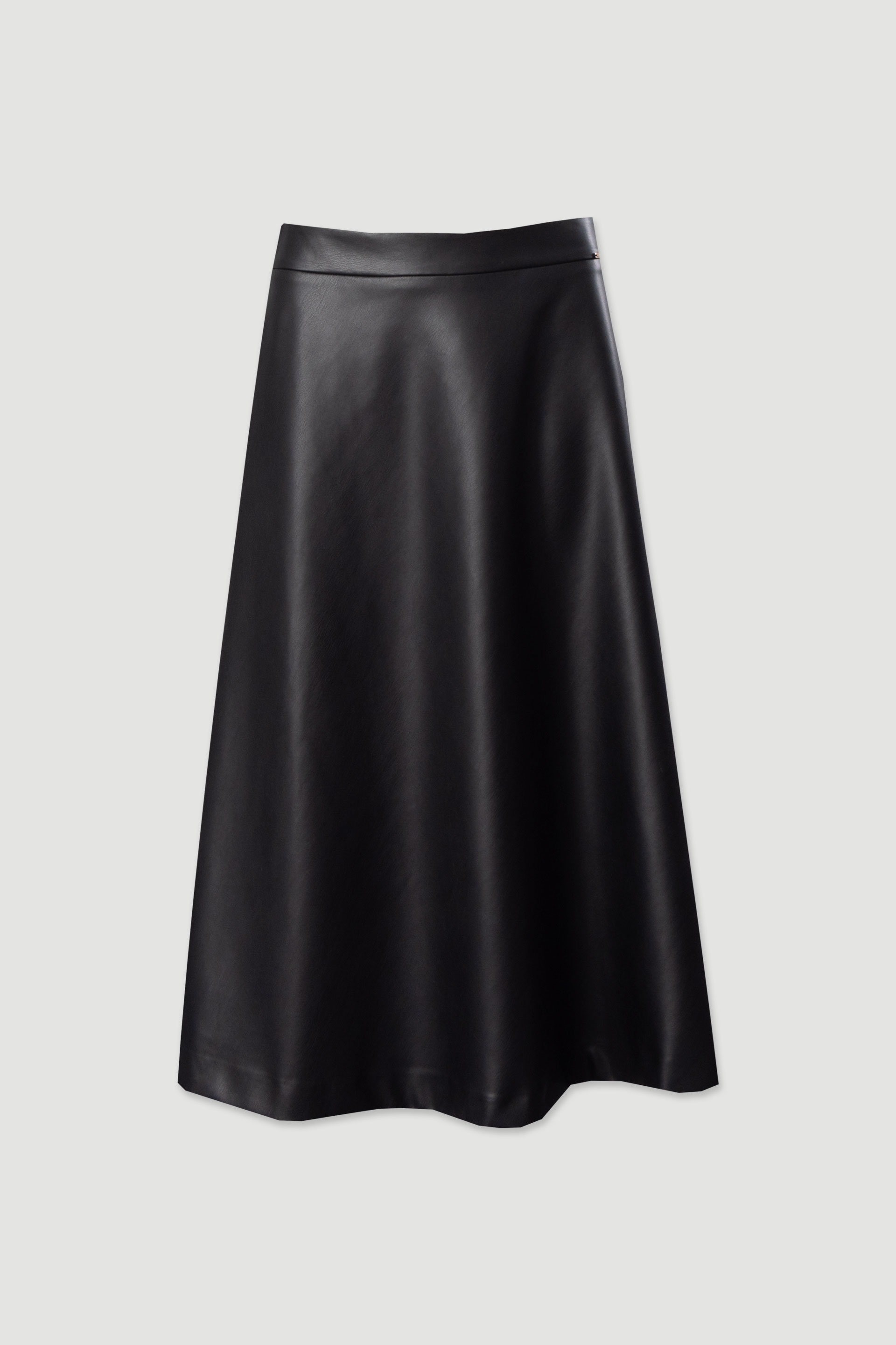 Midi faux leather skirt