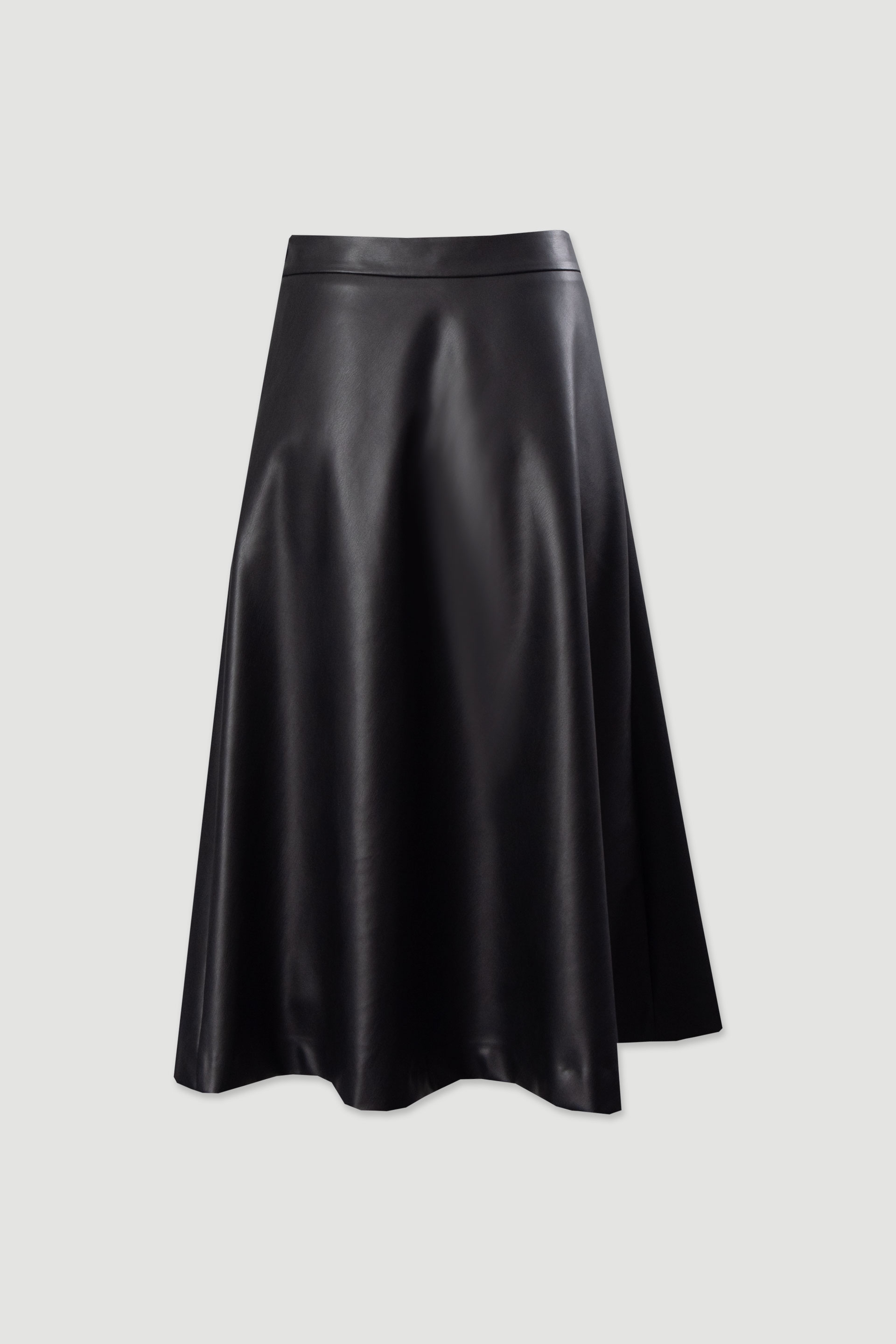 Midi faux leather skirt