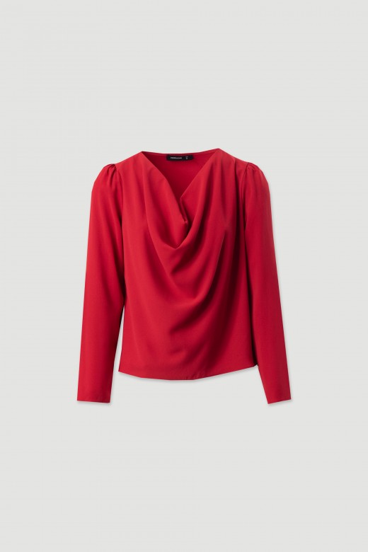 Tunic with draped neckline Tunic with draped neckline