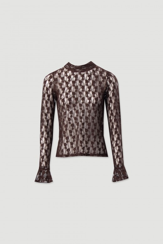 Lace blouse with long sleeves Lace blouse with long sleeves