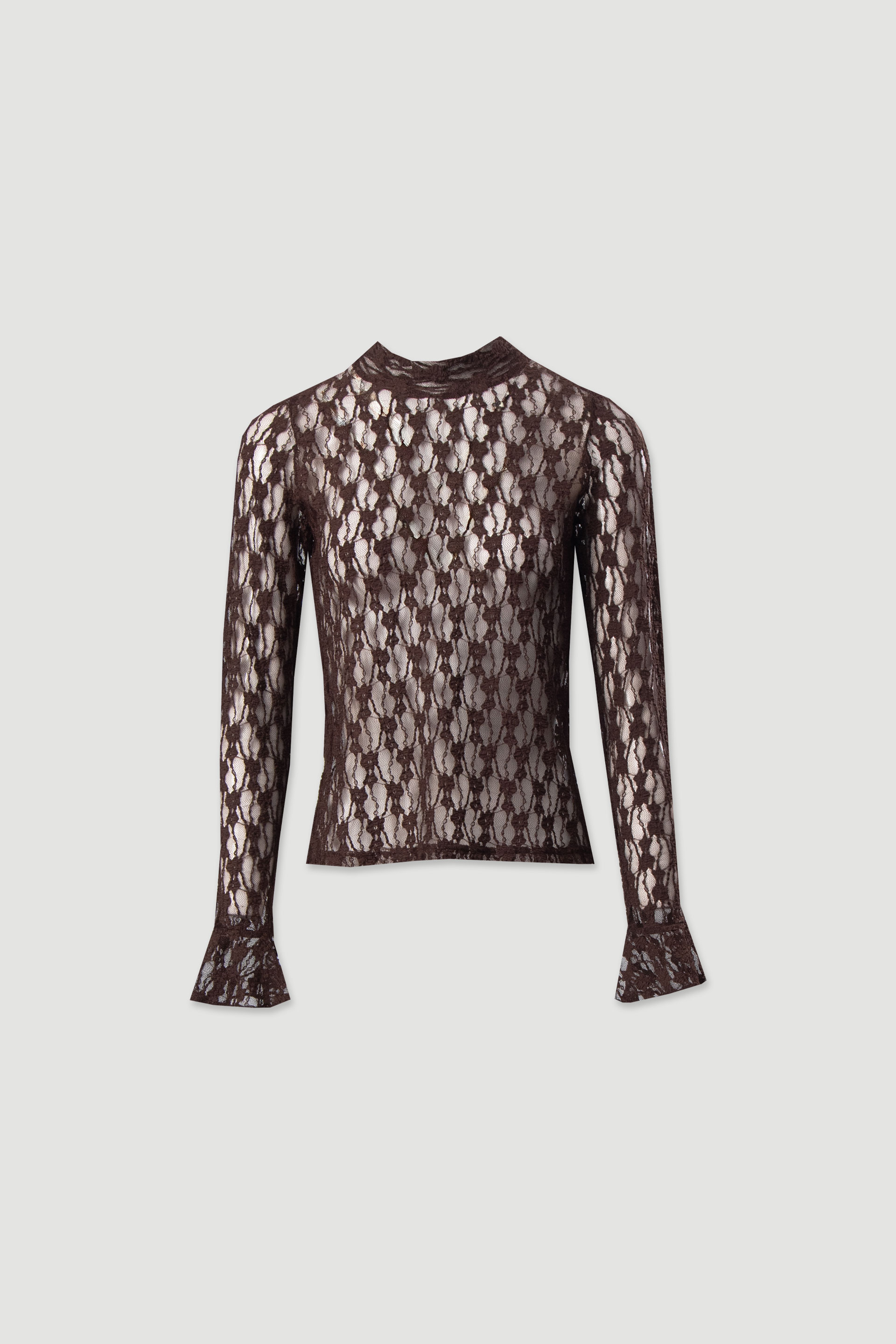 Lace blouse with long sleeves