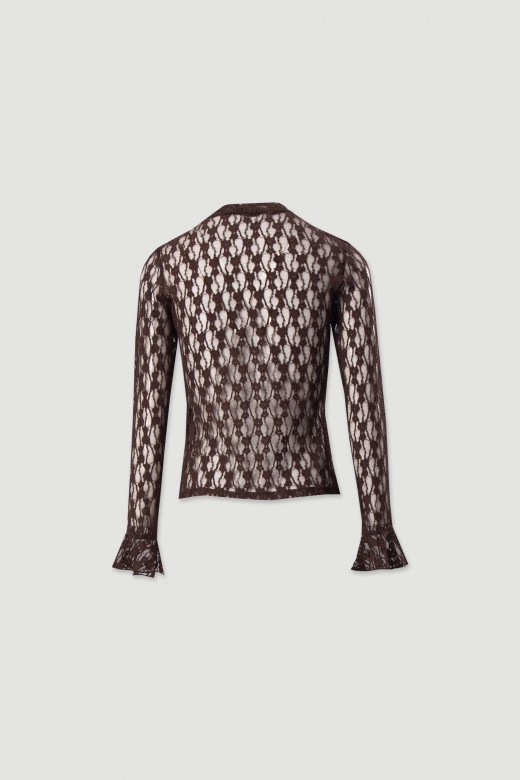 Lace blouse with long sleeves Lace blouse with long sleeves