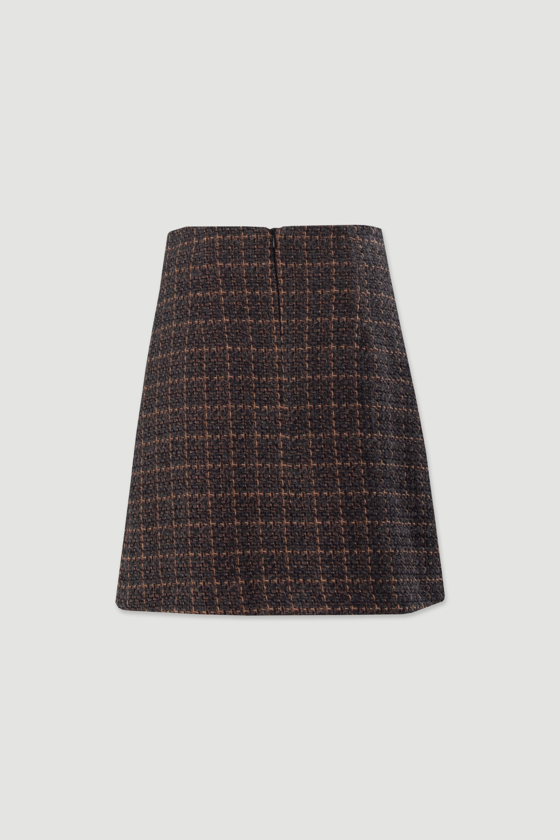 Saia curta estruturada em tecido tweed