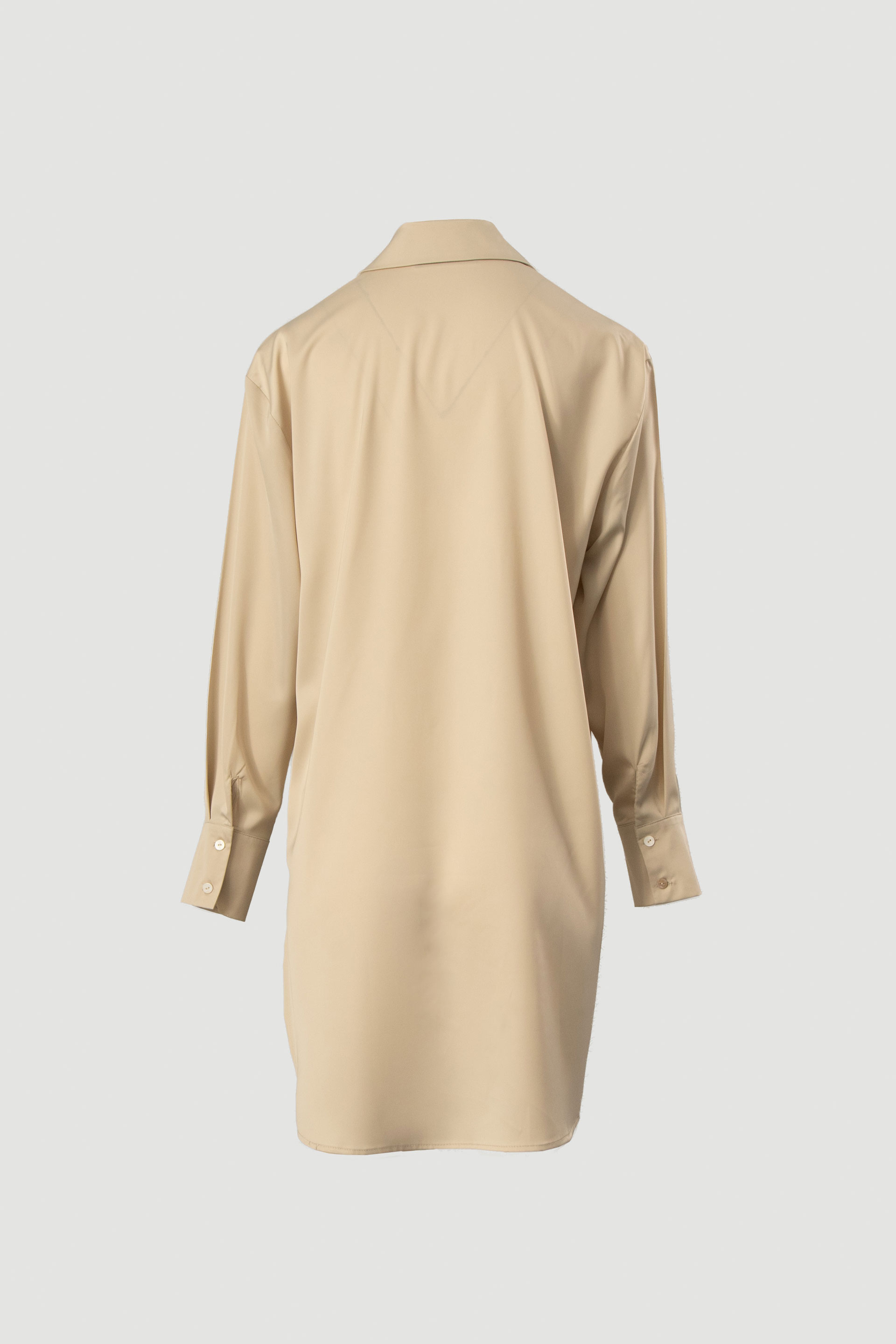 Satin shirt dress