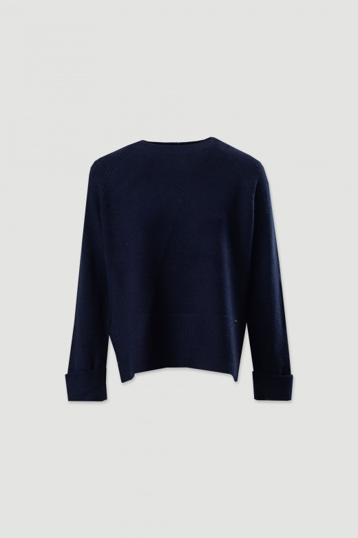 Camisola de malha com barra larga