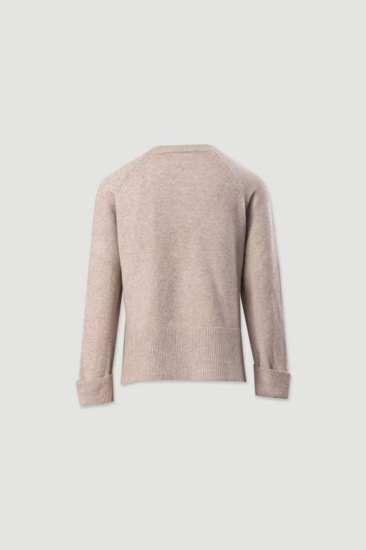 Camisola de malha com barra larga