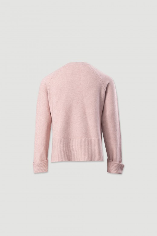 Camisola de malha com barra larga