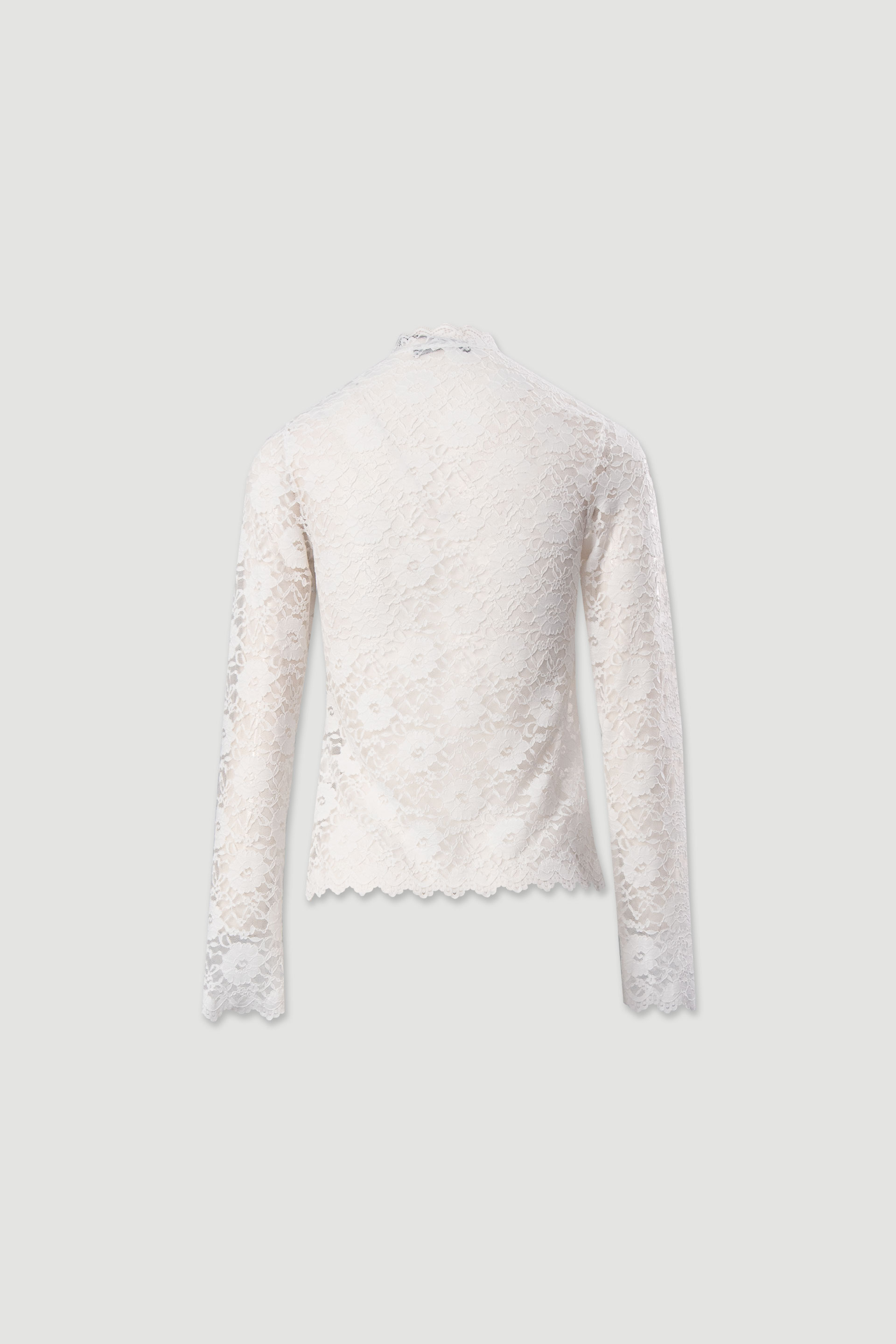 Camisola em renda com gola