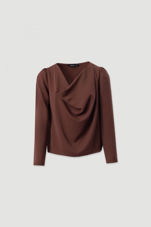 Tunic with draped neckline Tunic with draped neckline