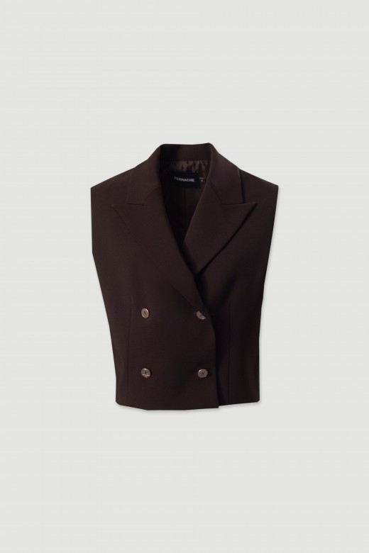 Short tailored wrap vest Short tailored wrap vest