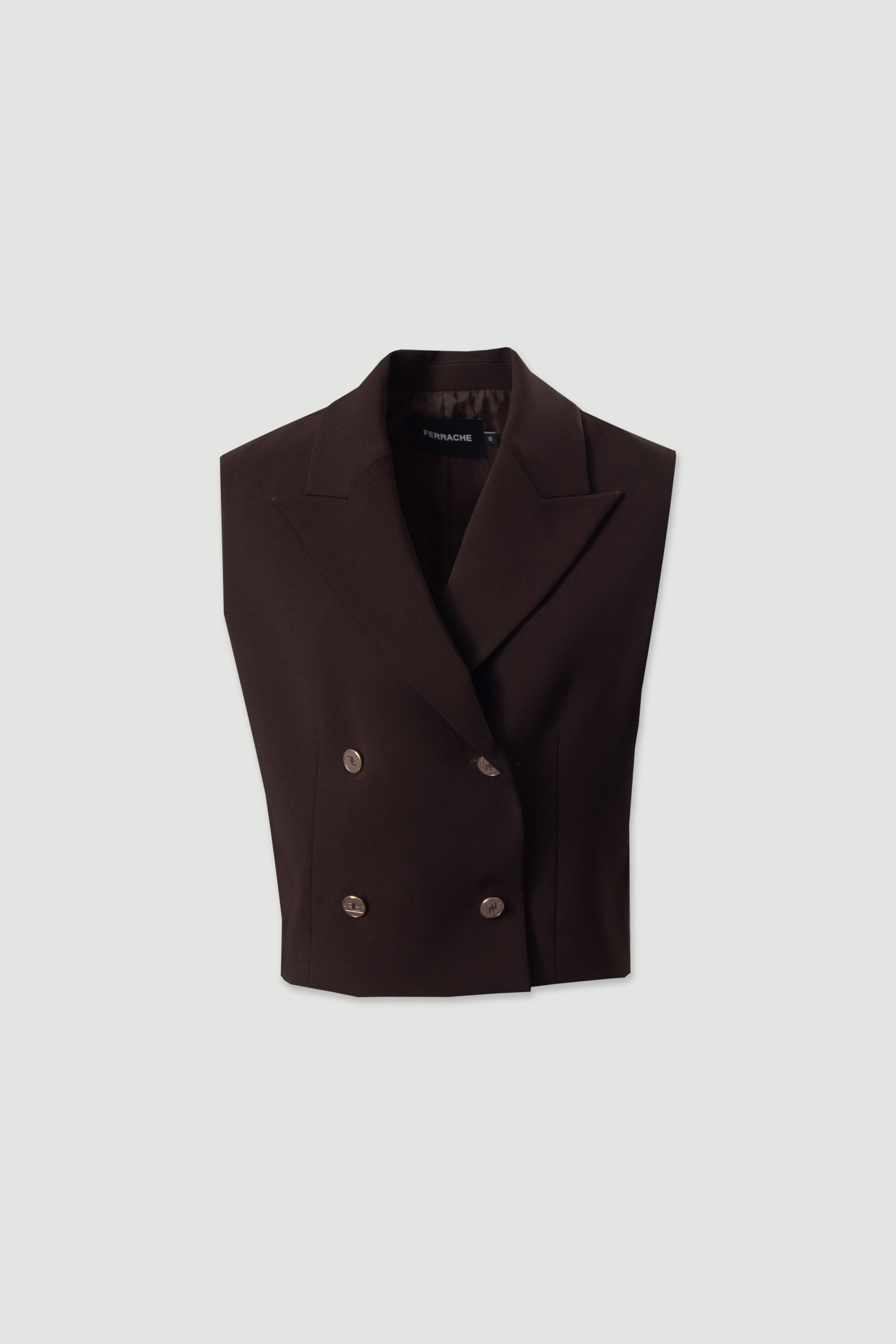 Short tailored wrap vest