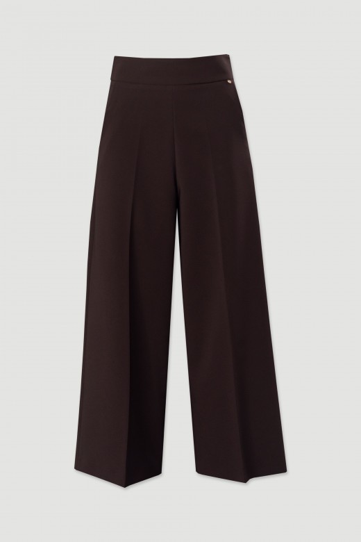 Cropped high-waisted wide leg trousers Cropped high-waisted wide leg trousers
