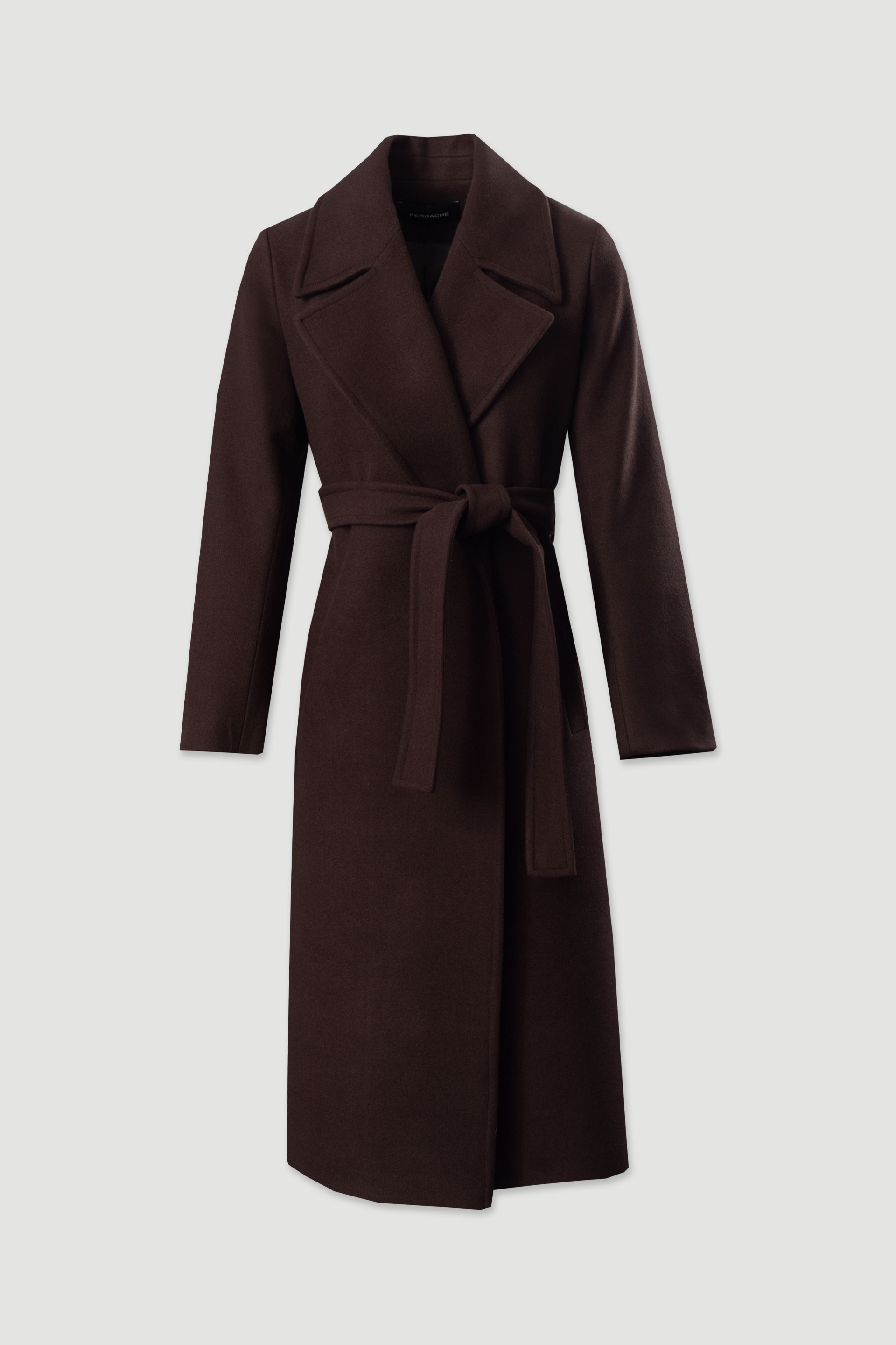 Casaco de fazenda comprido com cinto