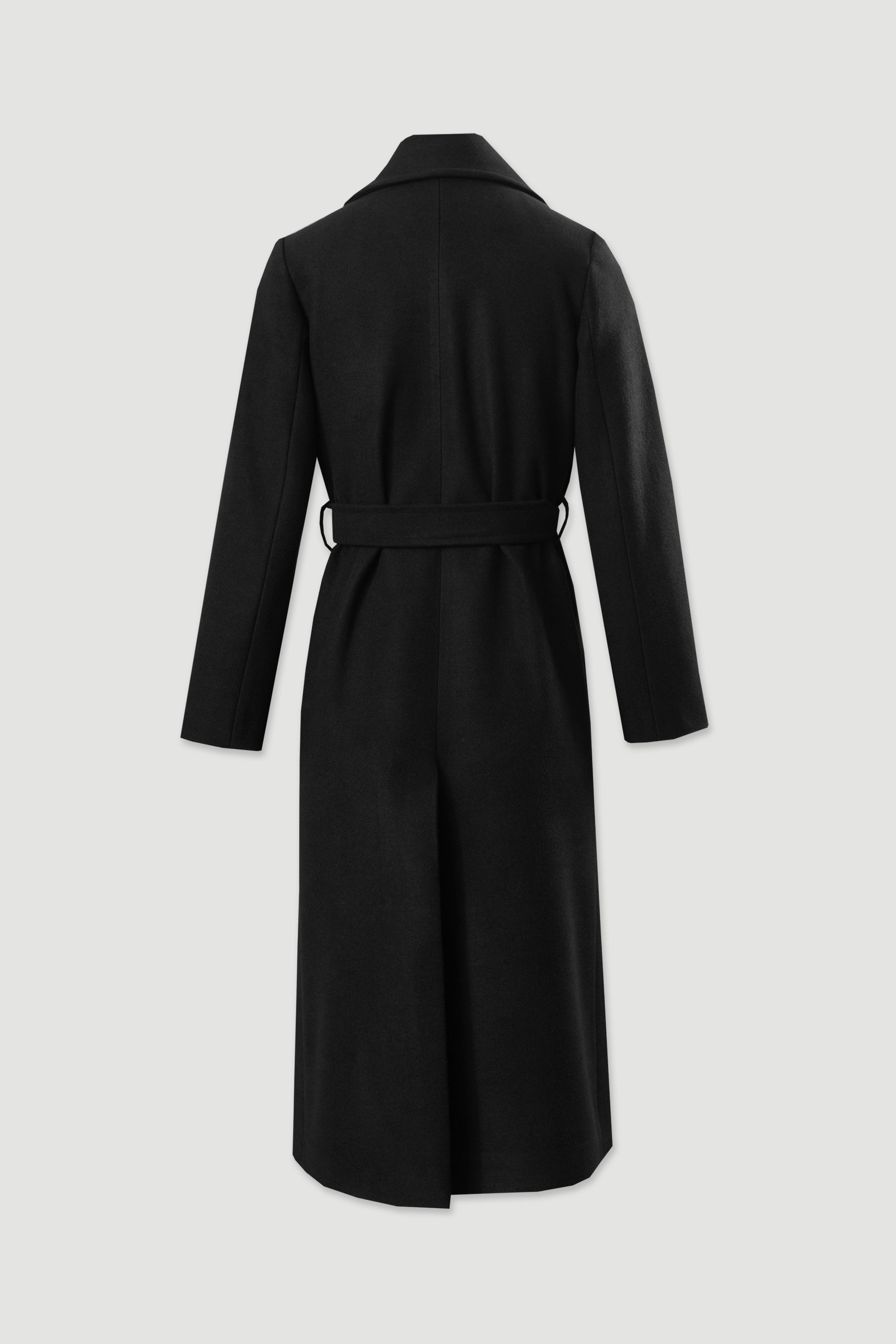 Casaco de fazenda comprido com cinto