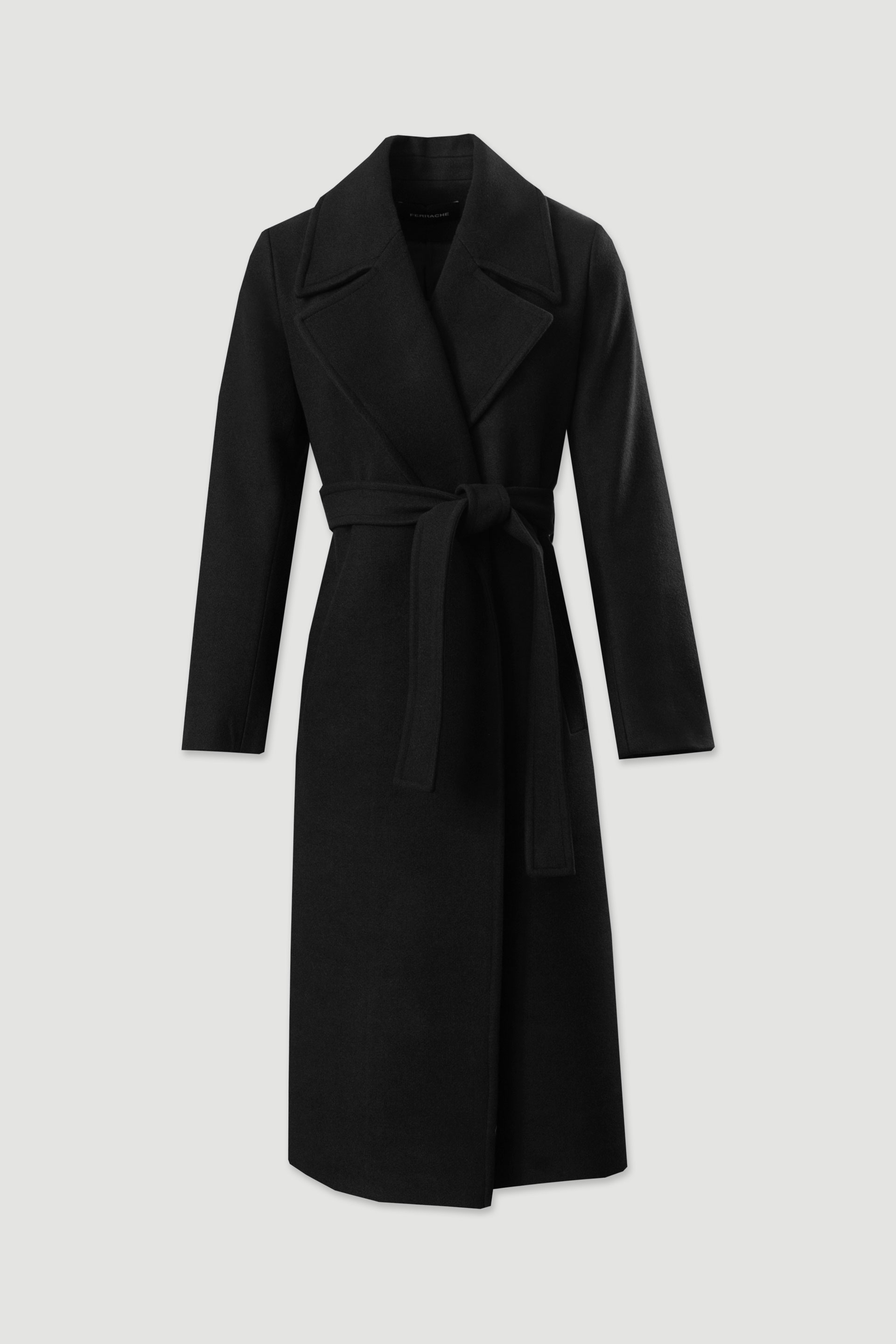 Casaco de fazenda comprido com cinto