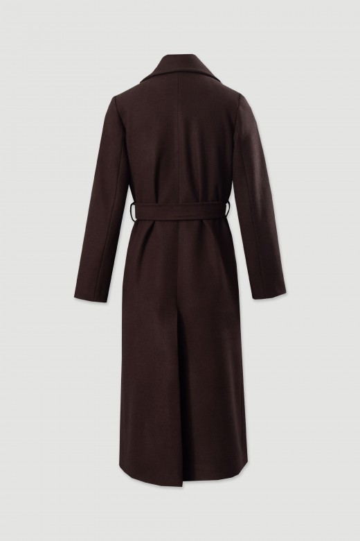 Casaco de fazenda comprido com cinto Casaco de fazenda comprido com cinto