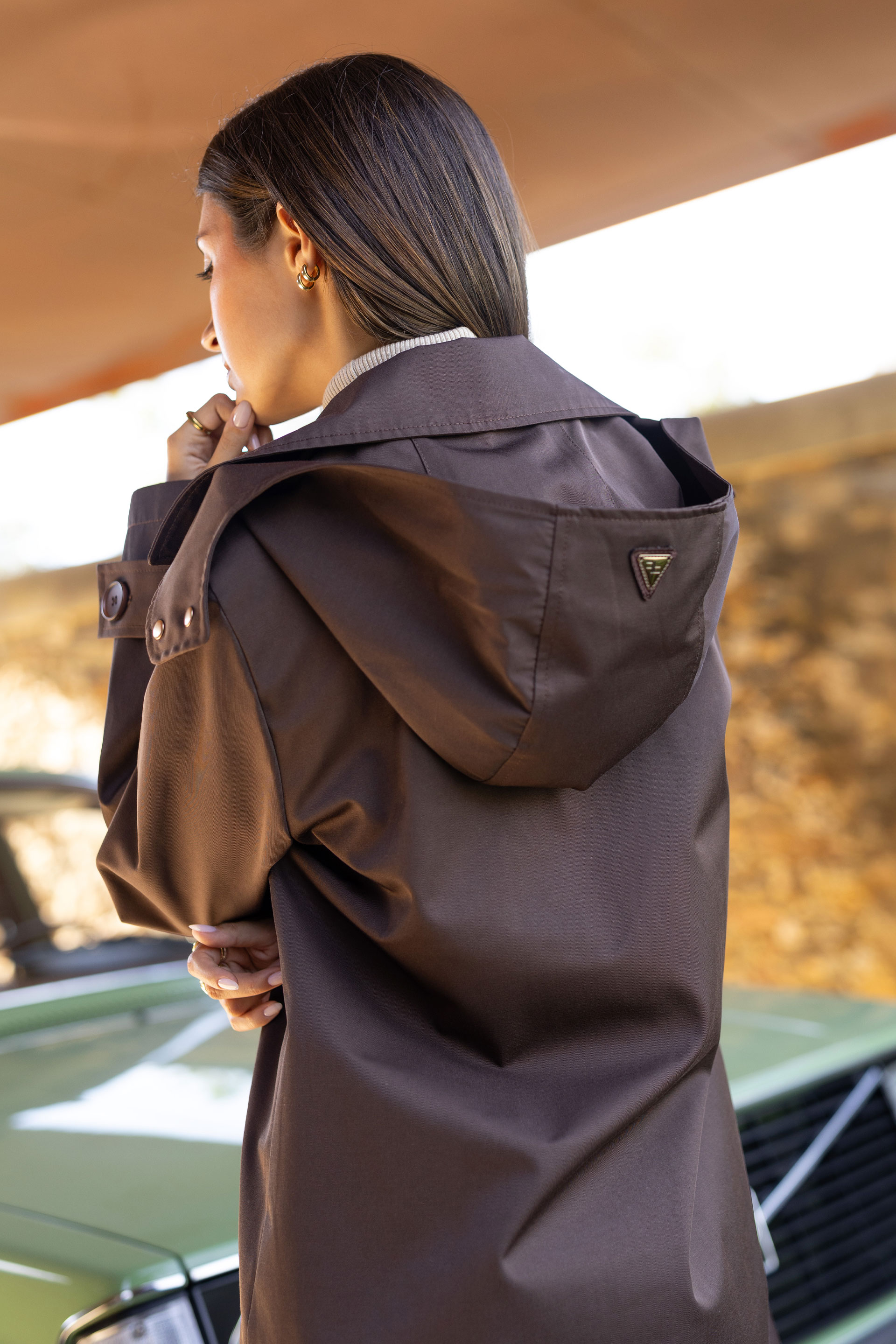 Parka com capuz removível