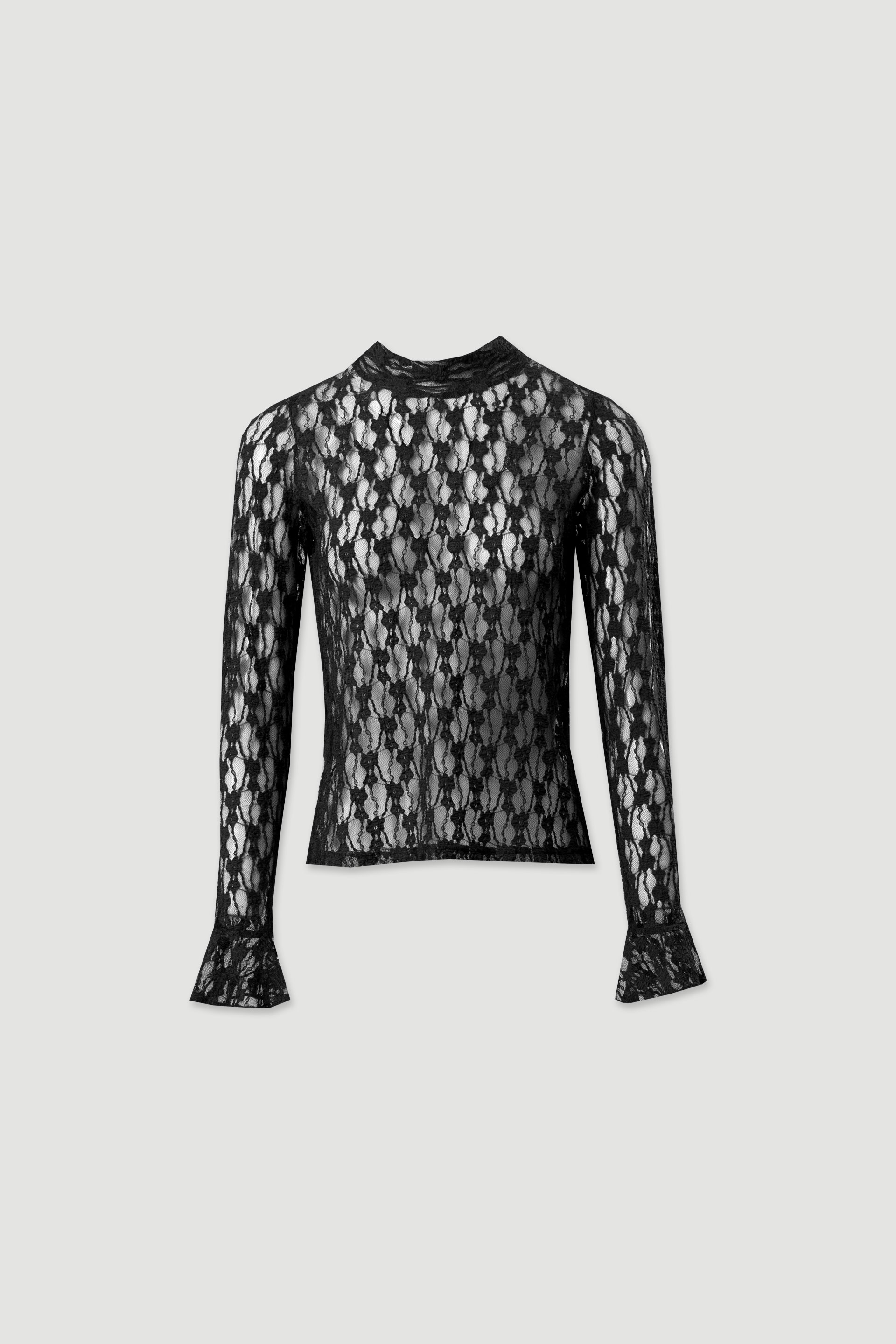 Blouse en dentelle à manches longues