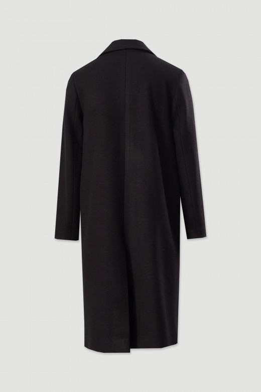 Casaco de fazenda comprido em trespasse Casaco de fazenda comprido em trespasse