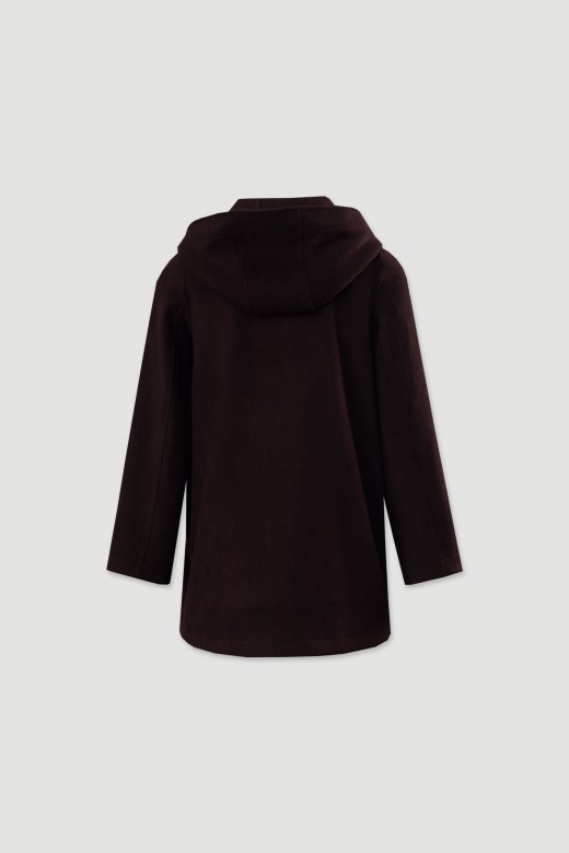 Manteau en flanelle avec capuche Manteau en flanelle avec capuche