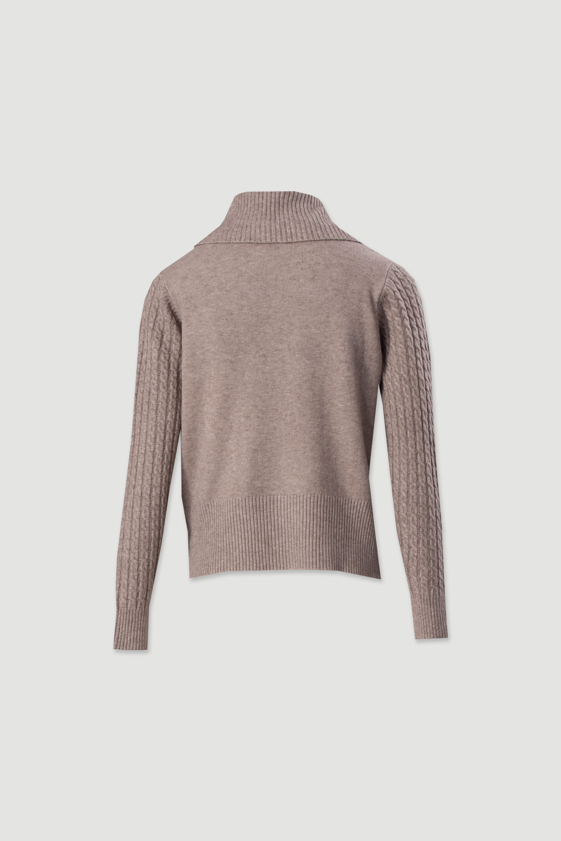 Pull à col montant en maille texturée