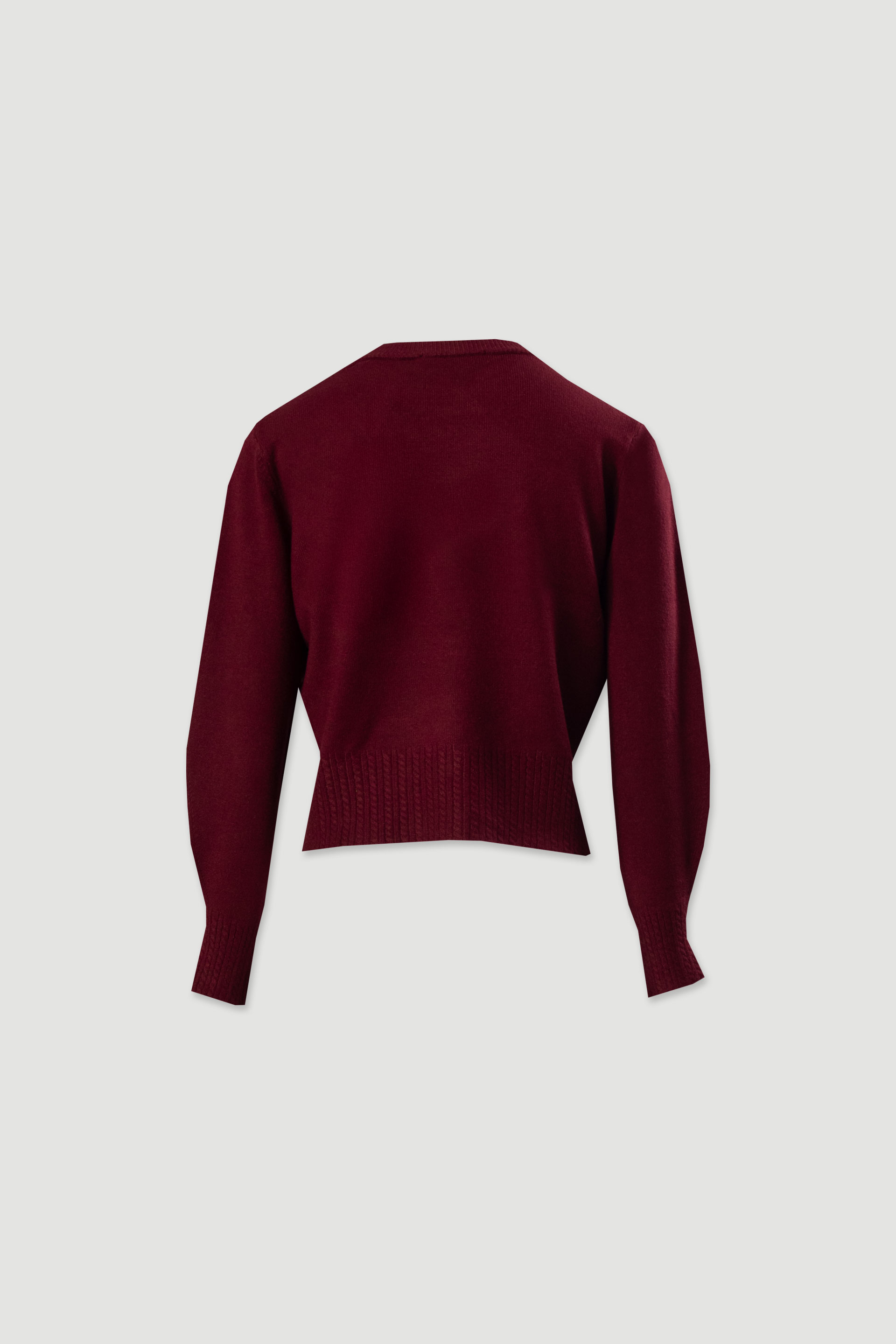 Knit sweater with ribbed effect detail