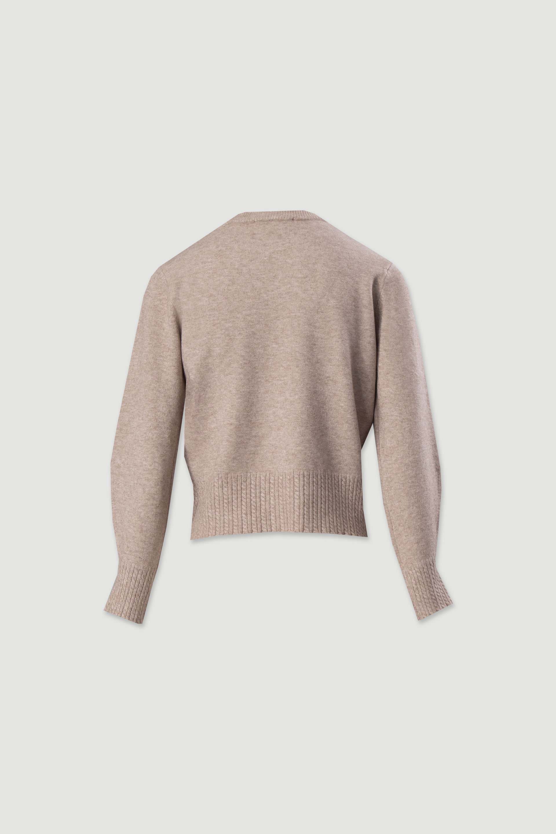 Knit sweater with ribbed effect detail
