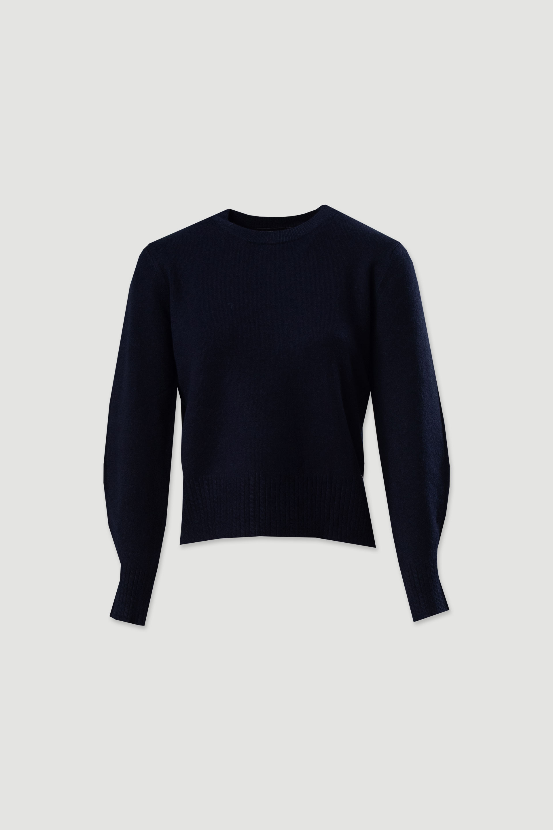 Knit sweater with ribbed effect detail