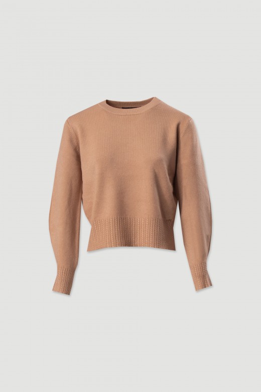 Knit sweater with ribbed effect detail Knit sweater with ribbed effect detail